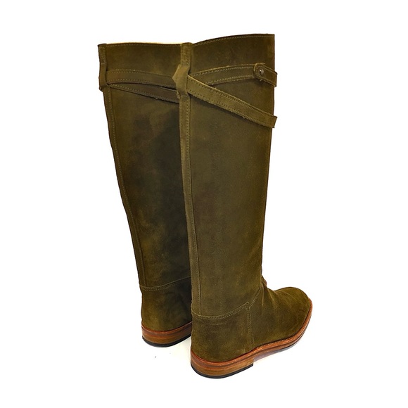 La Botte Gardiane Olive Suede Leather Riding Boot - Picture 12 of 14